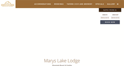 Desktop Screenshot of maryslakelodge.com